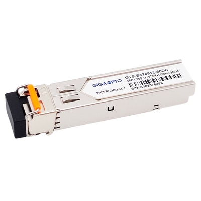 De Zendontvangertx1570nm RX1490nm 80km LC SMF DOM van 1000BASE BX 1.25G BiDi SFP