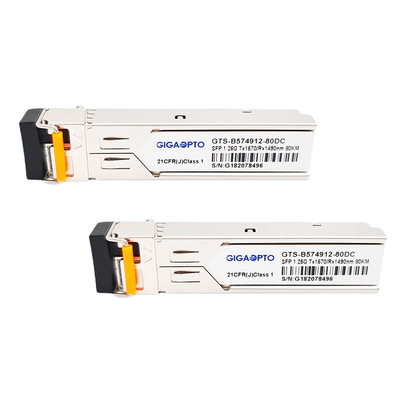 TX1570nm/de Vezelzendontvanger 80km LC van RX1490nm Gigabit voor SMF GLC-bx80-D