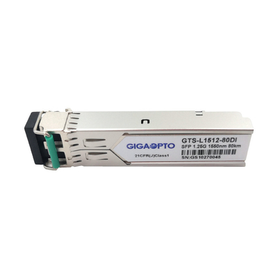 1000base-ZX 1.25G SFP 1550nm 80km Industriële Duplexlc SMF DOM Transceiver Module