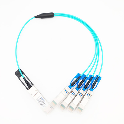 Parallelle Doorbraak Actieve Optische Kabel 100G QSFP28 aan de Ventilator uit AOC van 4x25G SFP28