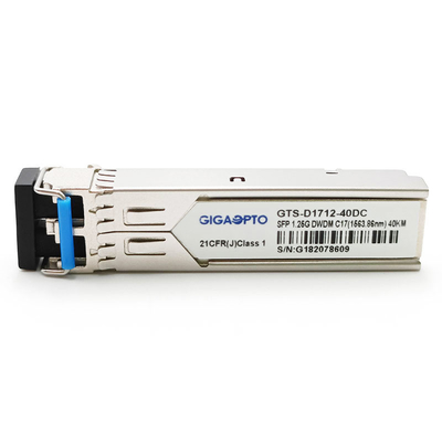 1.25G de Zendontvangermodule van SFP 100GHz 1000base-DWDM C17~C61 40km DOM Duplex LC SMF