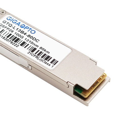 100GBASE ZR4 QSFP28 80km Optische de Zendontvangermodule van 1310nm DOM Duplex LC SMF
