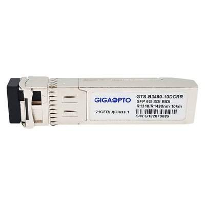 6G SDI SMPTE SFP RX1310nm RX1490nm SPELDT 10km SMF BIDI LC Dubbele Ontvangersmodule niet-MSA