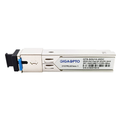 Van de de Klassenb+ GPON SFP Zendontvanger TX1.244G/RX2.488G 1310nm TX 1490nm RX van ONU ONT Sc UPC 20km DDM