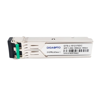 1.25G Optische de Zendontvangermodule 1550nm 160km van SFP Duplexlc DOM van 1000BASE ZX SMF