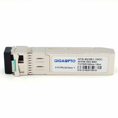 SFP28 tweerichtings Optische Zendontvangermodule 10km LC-DOM 1270nm-TX/1330nm-RX