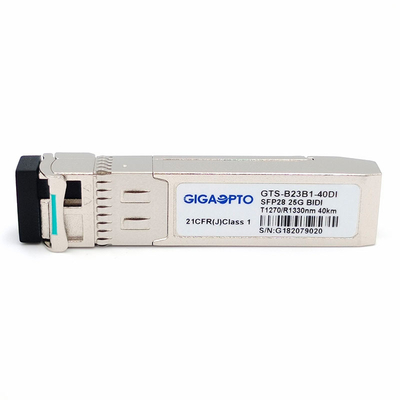 De dubbele Optische Zendontvanger 1270nm TX 1310nm RX 40km SFP28 25G BX 40 I van CDR SFP28