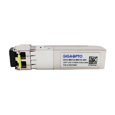 De dubbele Zendontvanger LX TX1550nm RX1310nm SMF 20km van 1.25G BIDI CSFP Sfp Module Enige Vezel
