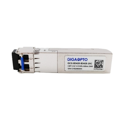 Dubbele BIDI 20km TX1310 RX1490 de Zendontvangerlc DOM van 2.5Gbps CSFP