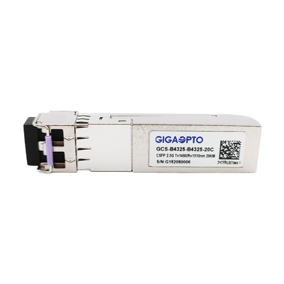2 vezel2.488gbps CSFP BIDI SM Zendontvanger 20km DOM van TX1490 RX1310 LC