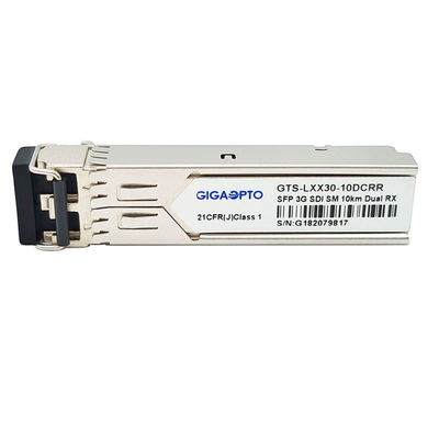 De Dubbele Ontvangers 1310nm 10km van SFP Video Pathologische Patronenmodule voor BR-SDI hd-SDI en 3g-SDI niet MSA