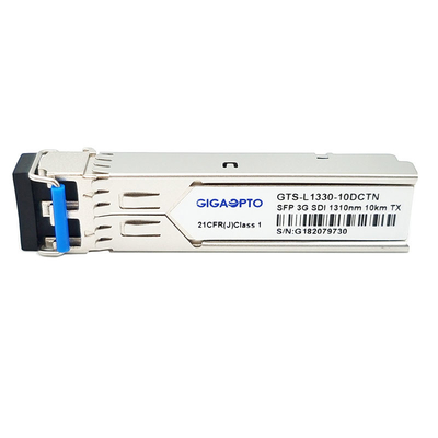 Niet kiest MSA 3G SDI SFP Tx 1310nm 10km Video Pathologische Patronen Zendermodule DDM voor SD/HD/3G SDI uit