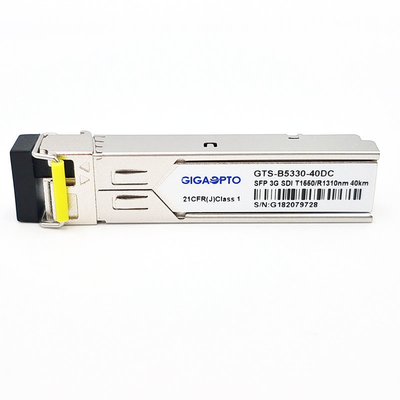 3Gbps de Module van de de Zenderontvanger van MSA SMPTE SFP BiDi TX1550nm RX1310nm 40km voor sd/hd/3g-SDI LC SMF DDM