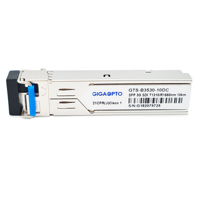3Gbps Digitale Videosfp BiDi 1310nm TX 1550nm RX 10km de Zendontvangermodule van MSA voor sd/hd/3g-SDI