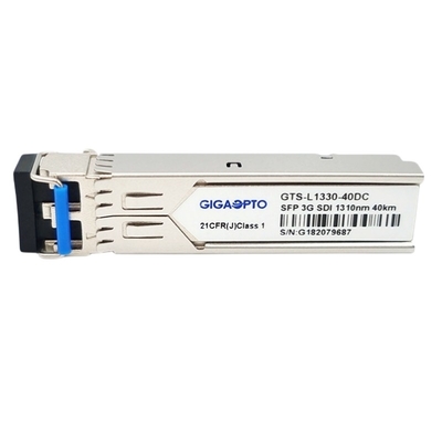 De Zendontvanger 1310nm 40KM van MSA 3G BR HD 3G SDI SFP Dubbele LC DOM van DFB PIN Optical Transmitter Receiver Modules