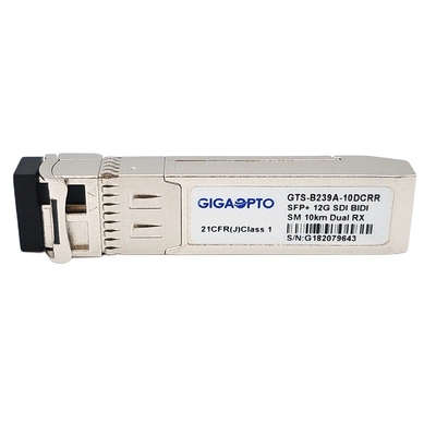 MSA niet Pinout 12G SDI SMPTE SFP 1270nm-RX1/1330nm-RX2 10km DOM van de de Ontvangersmodule LC van BiDi Dubbele