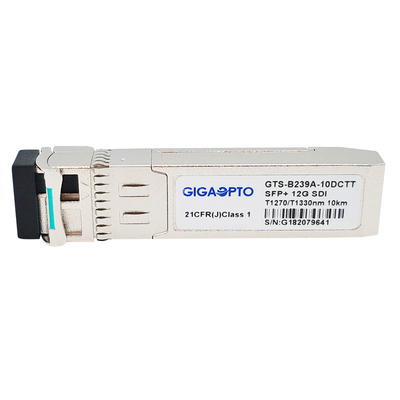 12G SDI SFP+ BiDi de Videosfp Module van Zendontvanger1270nm TX1 1330nm TX2 Dubbele Optische Zenders
