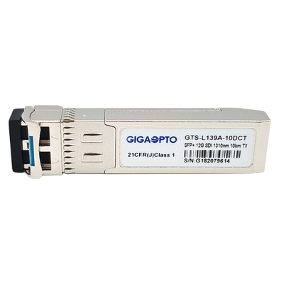 12Gb/S 1310nm 10km Videosfp-Zendontvangerdom LC SMF Enige Zender Pathologische Module MSA Pinout