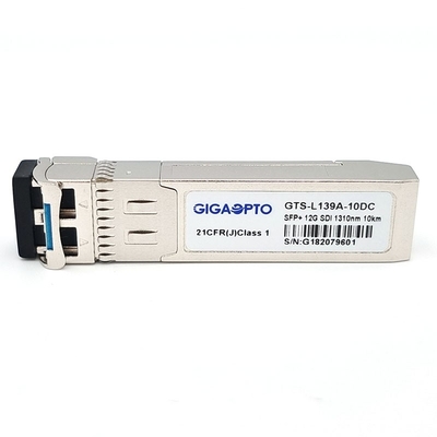 12G SDI SMPTE Video Pathologisch Patroon 1310nm 10km de Zendontvangermodule hd/sd-SDI van DDM SFP+ LC SMF MSA