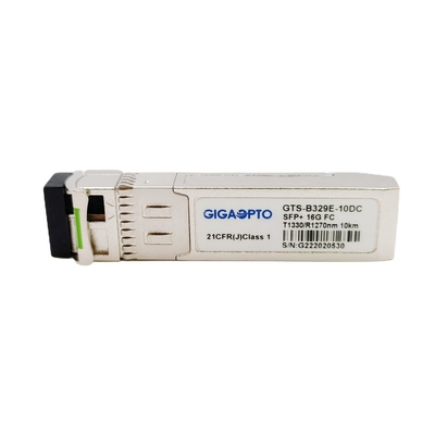 OEM 16G SFP+ BiDi de Module TX1330 RX1270nm 10km van het Vezelkanaal Optische de Zendontvangermodule van LC