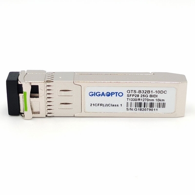 SFP28 25GBASE TX-1330nm RX-1270nm 10km Simplexdom van de de Zendontvangermodule van LC SMF Optische