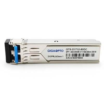 Compatibele HP de Vezelzendontvanger DWDM-SFP1G-xx.xx-80 van 100GHz DWDM ZX