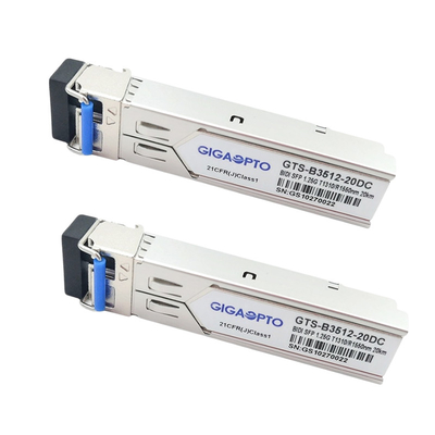 1000base-BX Compatibele SFP de Zendontvangermodule TX1310nm RX1550nm 20km van Cisco GLC-bx-20U